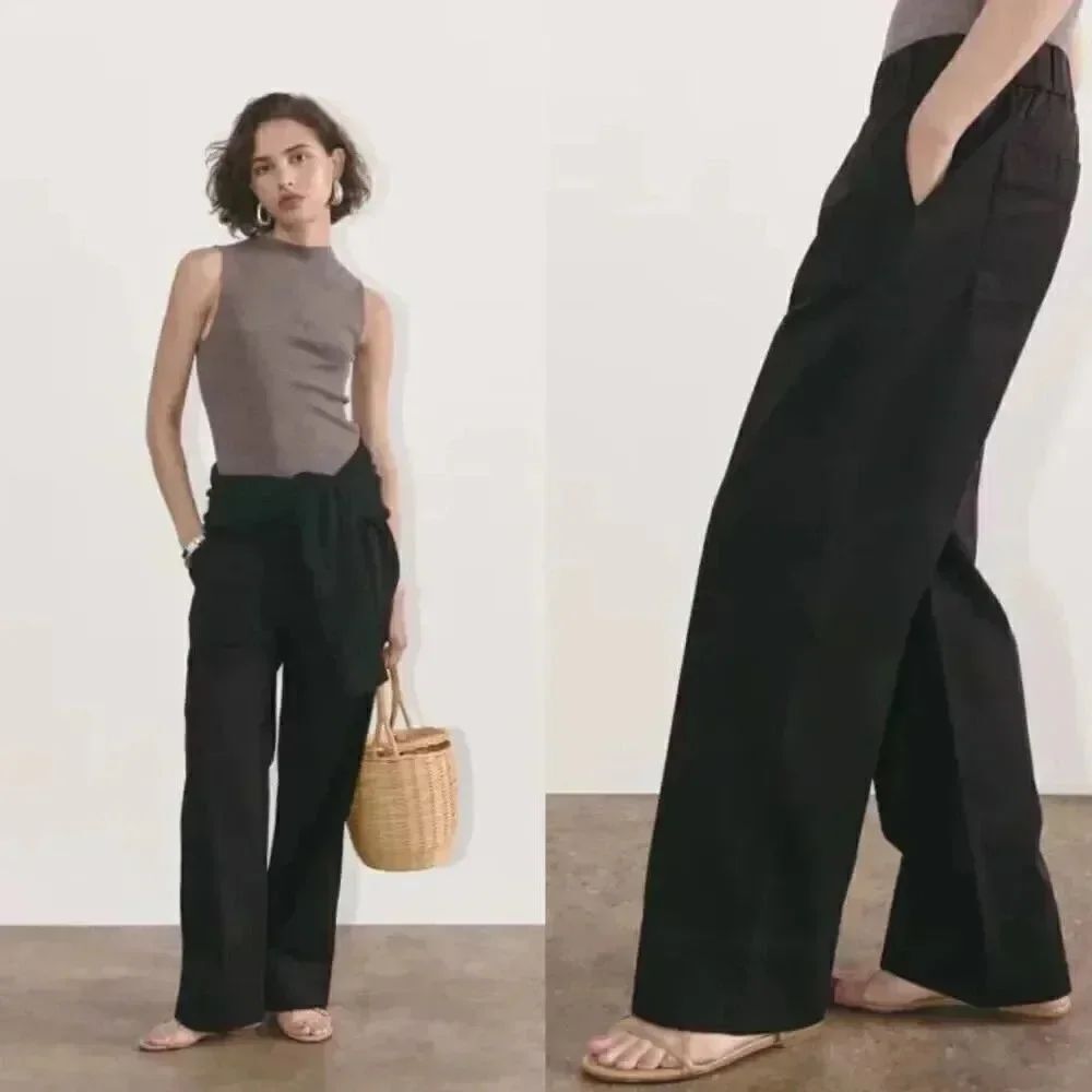 Everlane The Easy Pants 0, Black $88 NWT